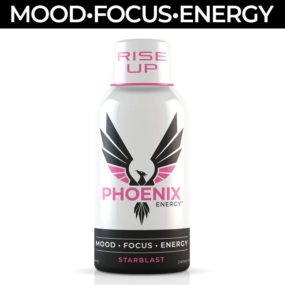 Phoenix Energy 2oz Shot 280mg Caffeine Mood Focus Energy Case of 12