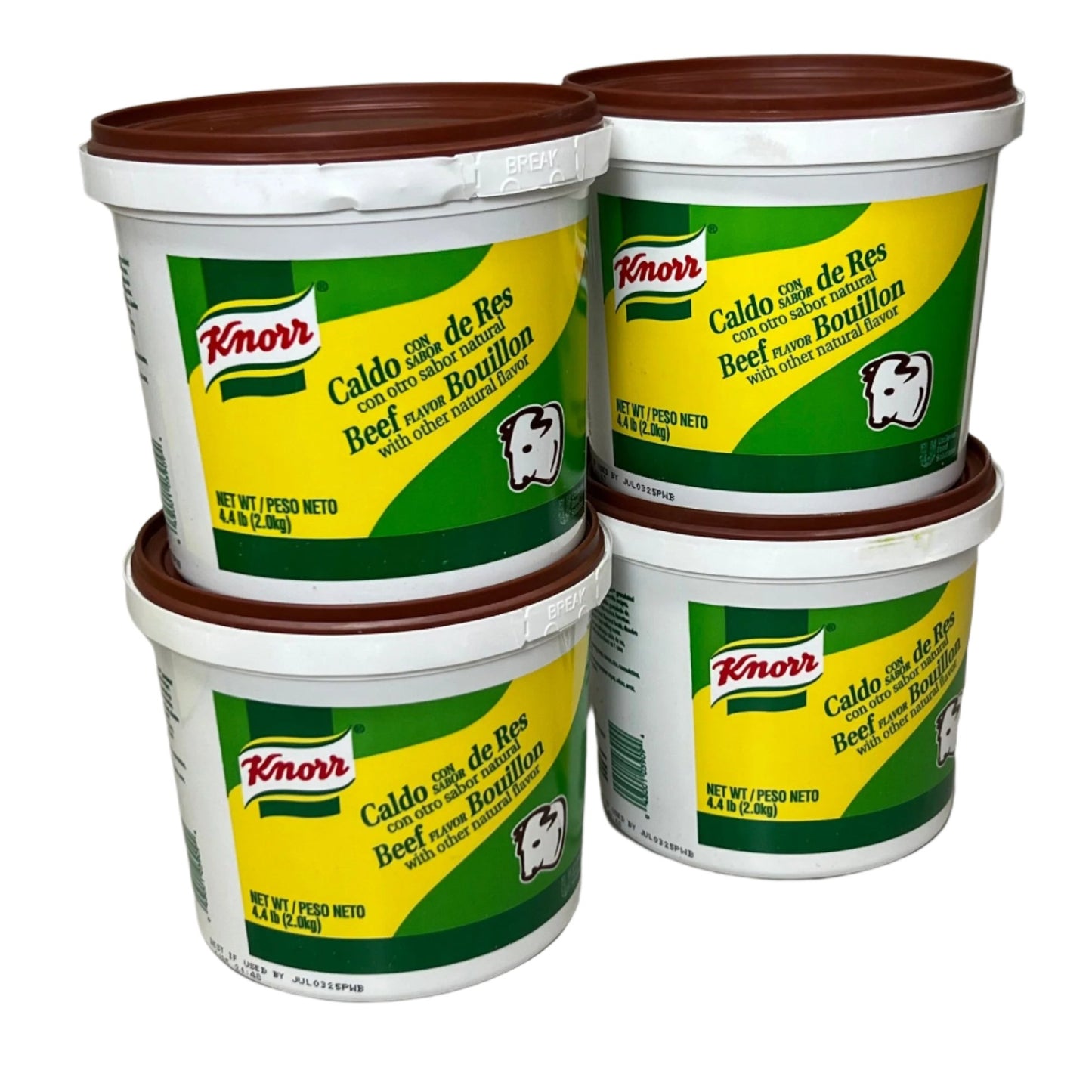 KNORR Beef Flavor Bouillon with Other Natural Flavor 4.4Lbs BB 07/25