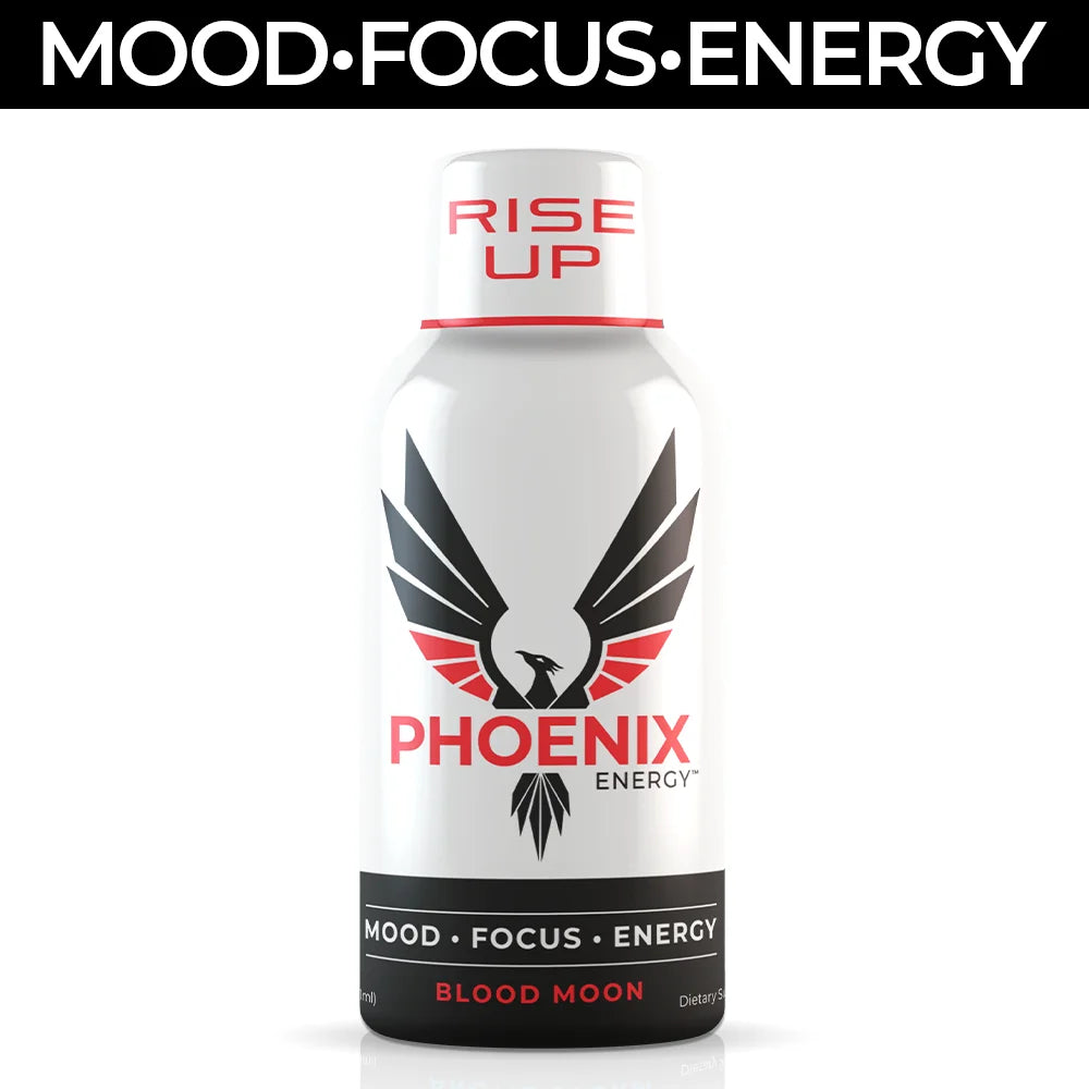 Phoenix Energy 2oz Shot 280mg Caffeine Mood Focus Energy Case of 12