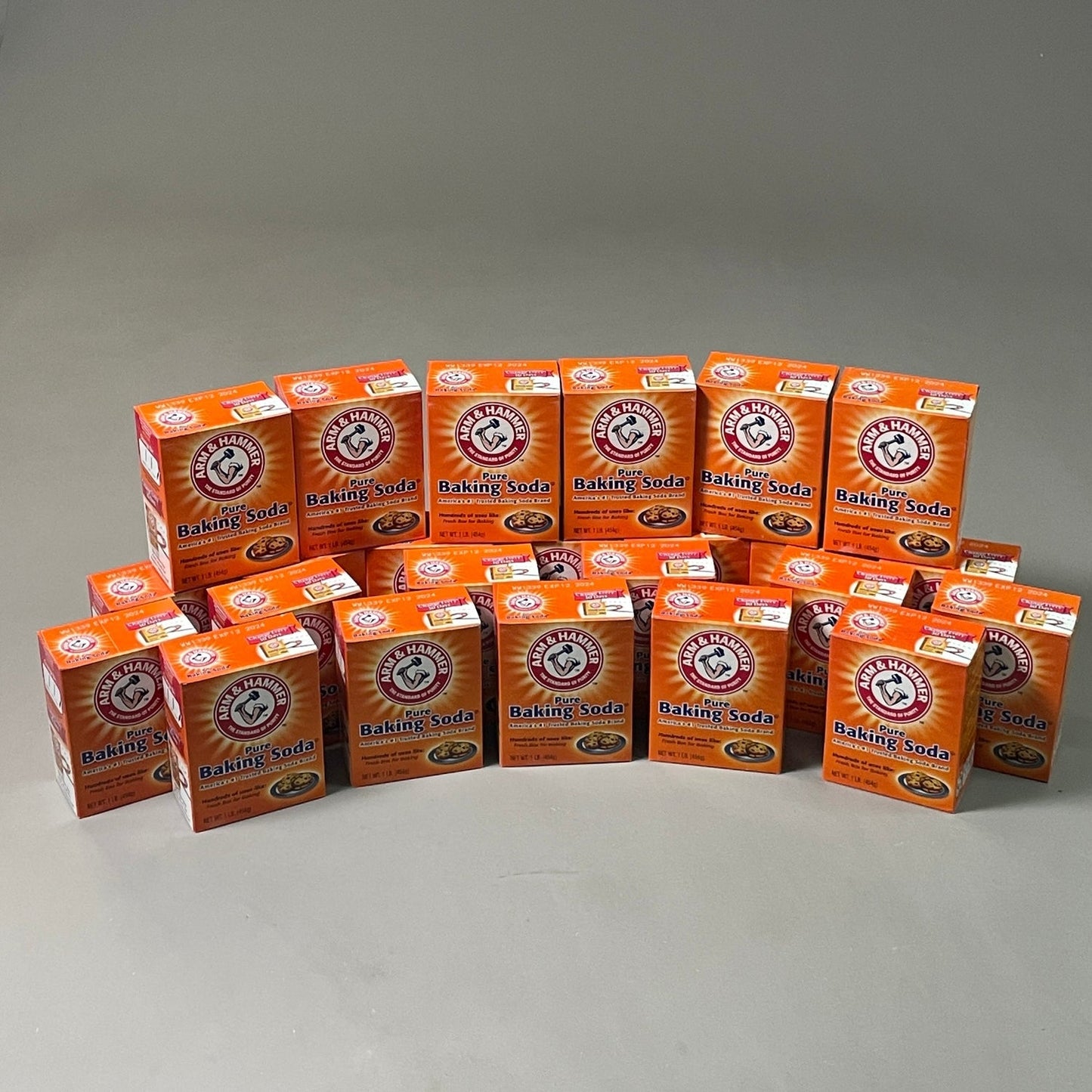 ARM & HAMMER Pure Baking Soda 1 lb Boxes BULK (24 ct) Exp: 12/24
