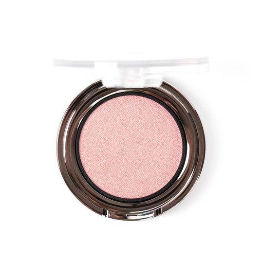 Maelle LIGHT BEAM BLUSH - SINGLE — Soft Pink shade is infused with light-reflecting Gold Shimmer - Blush Highlighter Glitter Single