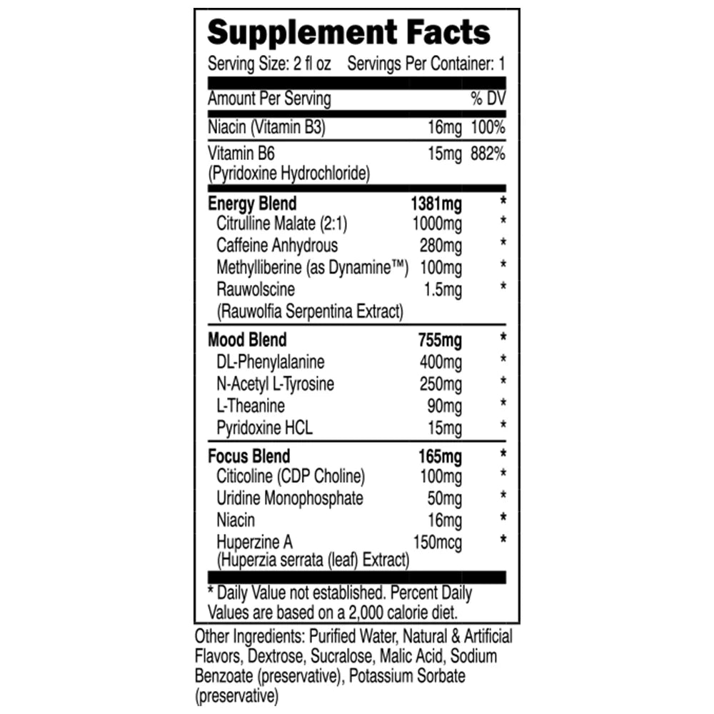 Phoenix Energy 2oz Shot 280mg Caffeine Mood Focus Energy Case of 12