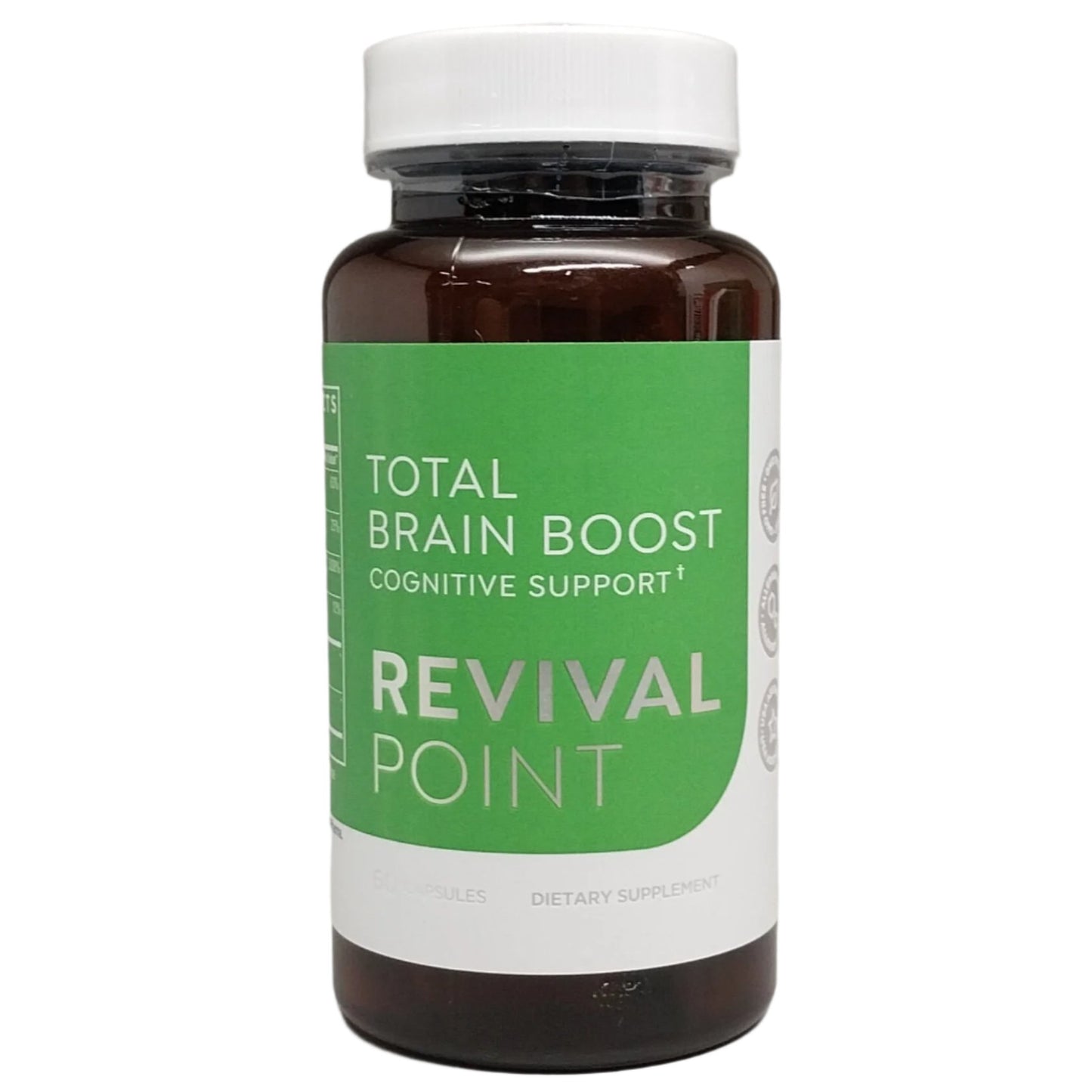 Total Brain Boost Cognitive Support Dietary Supplement by Revival Point 60 ct. 06/25