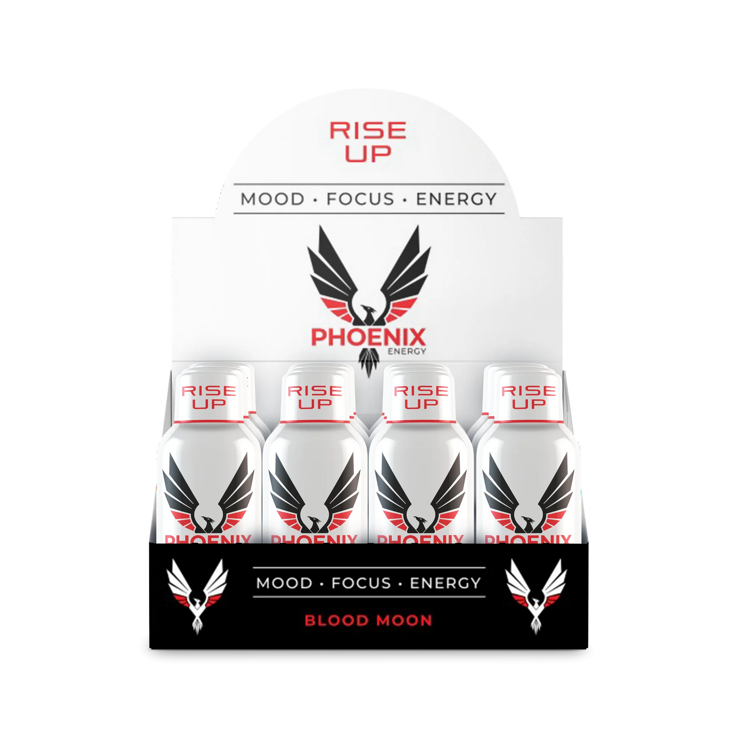 Phoenix Energy 2oz Shot 280mg Caffeine Mood Focus Energy Case of 12