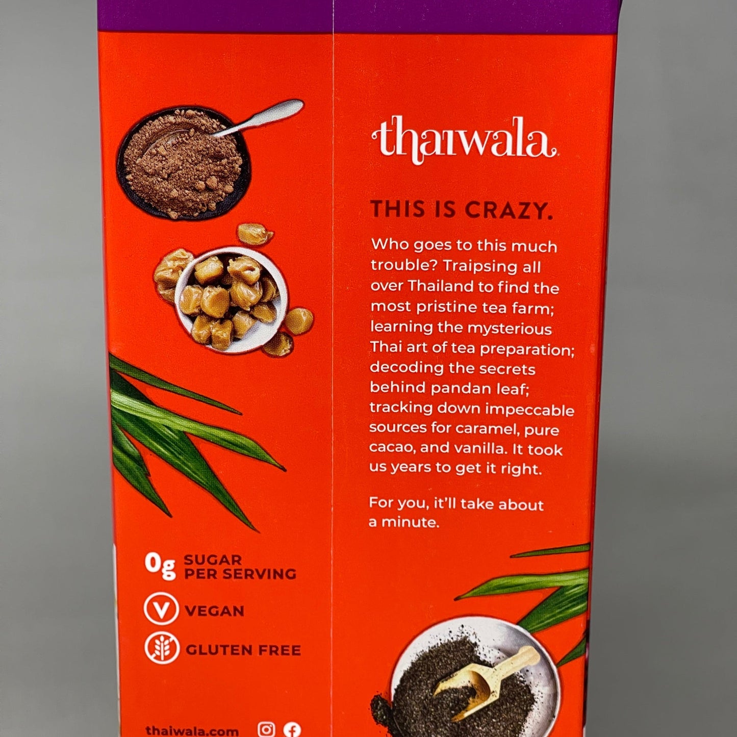 Thaiwala All Natural Thai Tea Black Tea Concentrate Unsweetened 32 FL OZ (1L)Shelf Stable (as-is) BB: 10/23