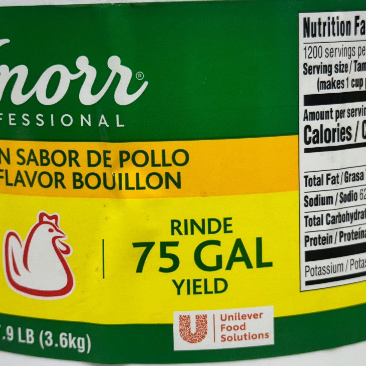 KNORR Professional Grade Chicken Flavor Bouillon 7.9Lbs BB 10/25