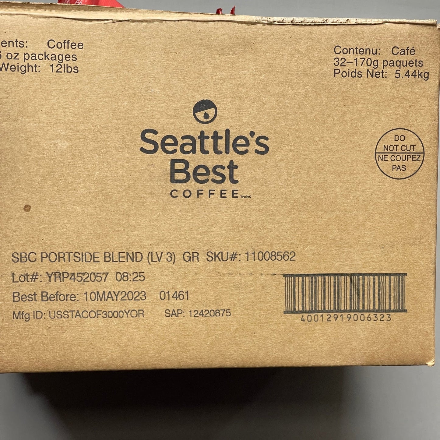 SEATTLE’S BEST COFFEE Portside Blend 6 oz pkgs 32x /case Best By: 5/23 (AS-IS) #11008562