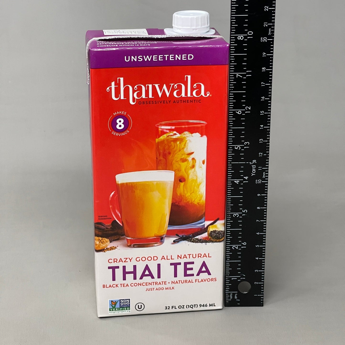 Thaiwala All Natural Thai Tea Black Tea Concentrate Unsweetened 32 FL OZ (1L)Shelf Stable (as-is) BB: 10/23