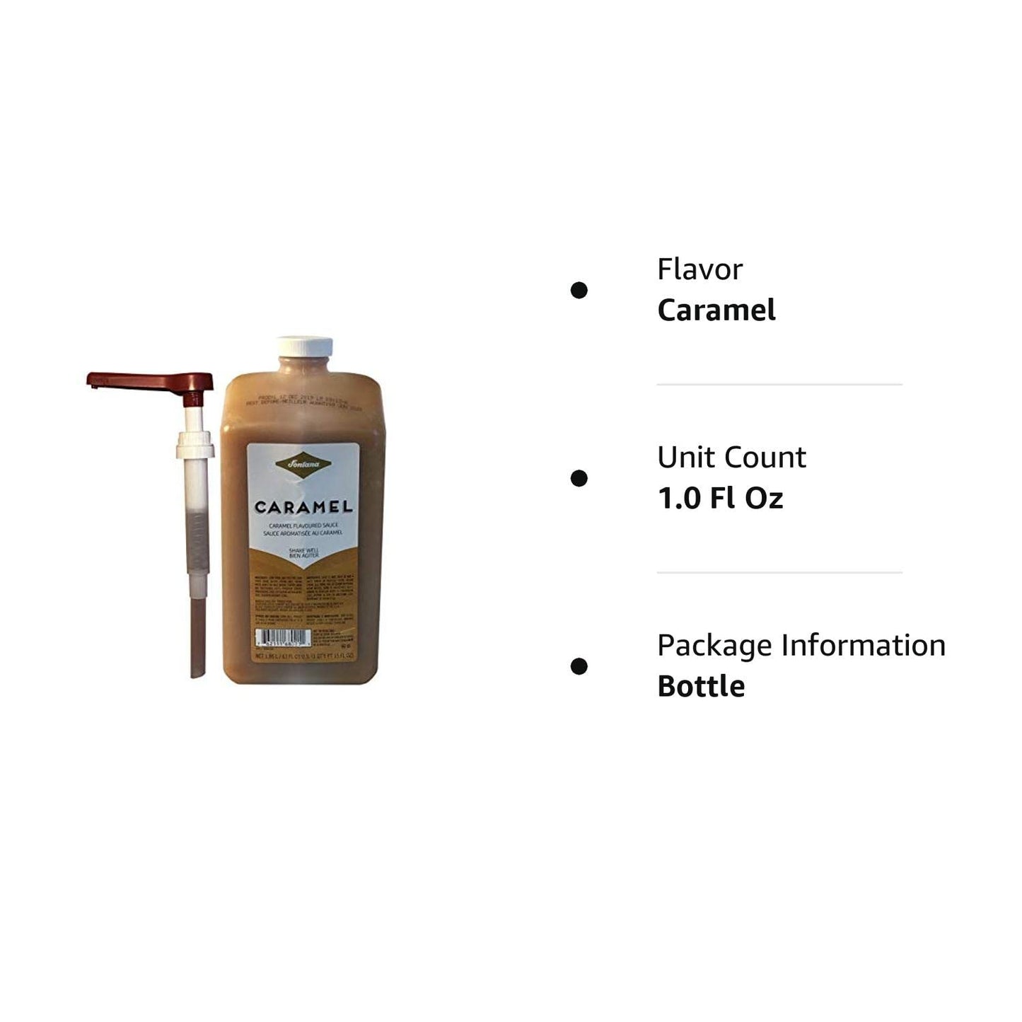 STARBUCKS Fontana Caramel Sauce 1.86 L./ 6 lbs. Shelf Stable Best By: 05/24 (as-is)