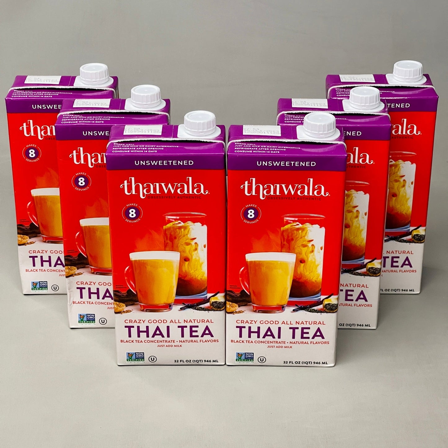 Thaiwala All Natural Thai Tea Black Tea Concentrate Unsweetened 32 FL OZ (1L)Shelf Stable (as-is) BB: 10/23