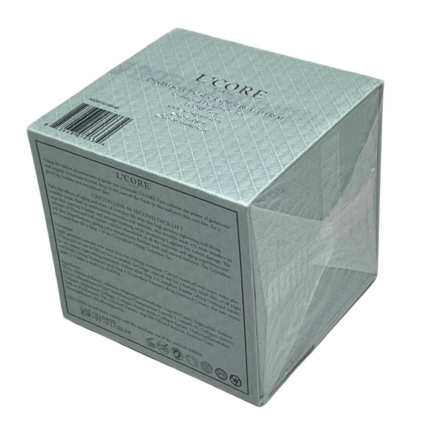 L'CORE Paris Diamond Dust - Crystalline 60-Second Face Lift Cream,  35ml/1.2 oz Shelf Stable Outdated - CLOSEOUT