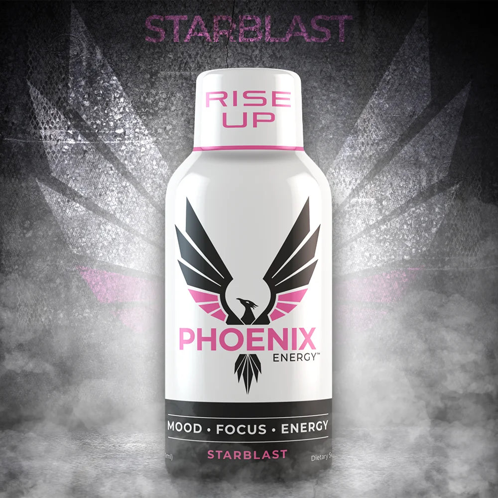 Phoenix Energy 2oz Shot 280mg Caffeine Mood Focus Energy Case of 12