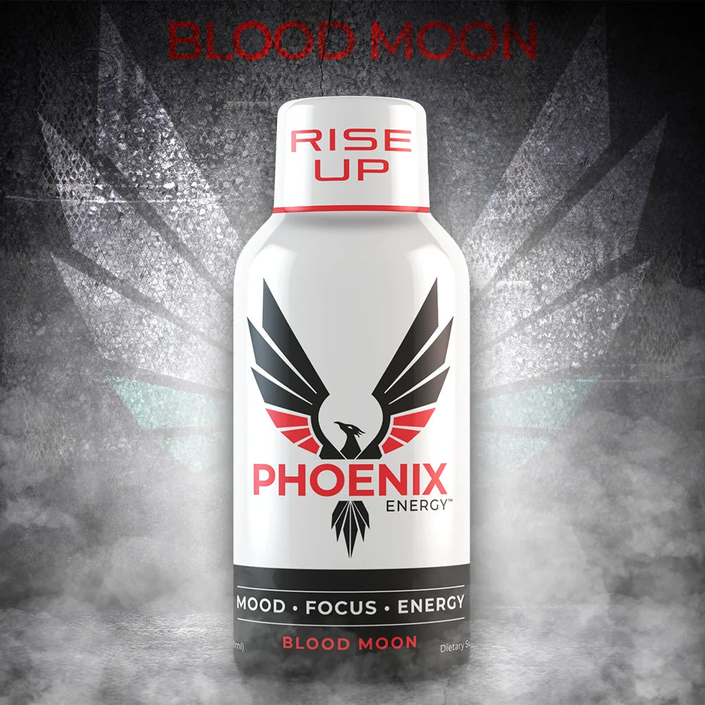 Phoenix Energy 2oz Shot 280mg Caffeine Mood Focus Energy Case of 12