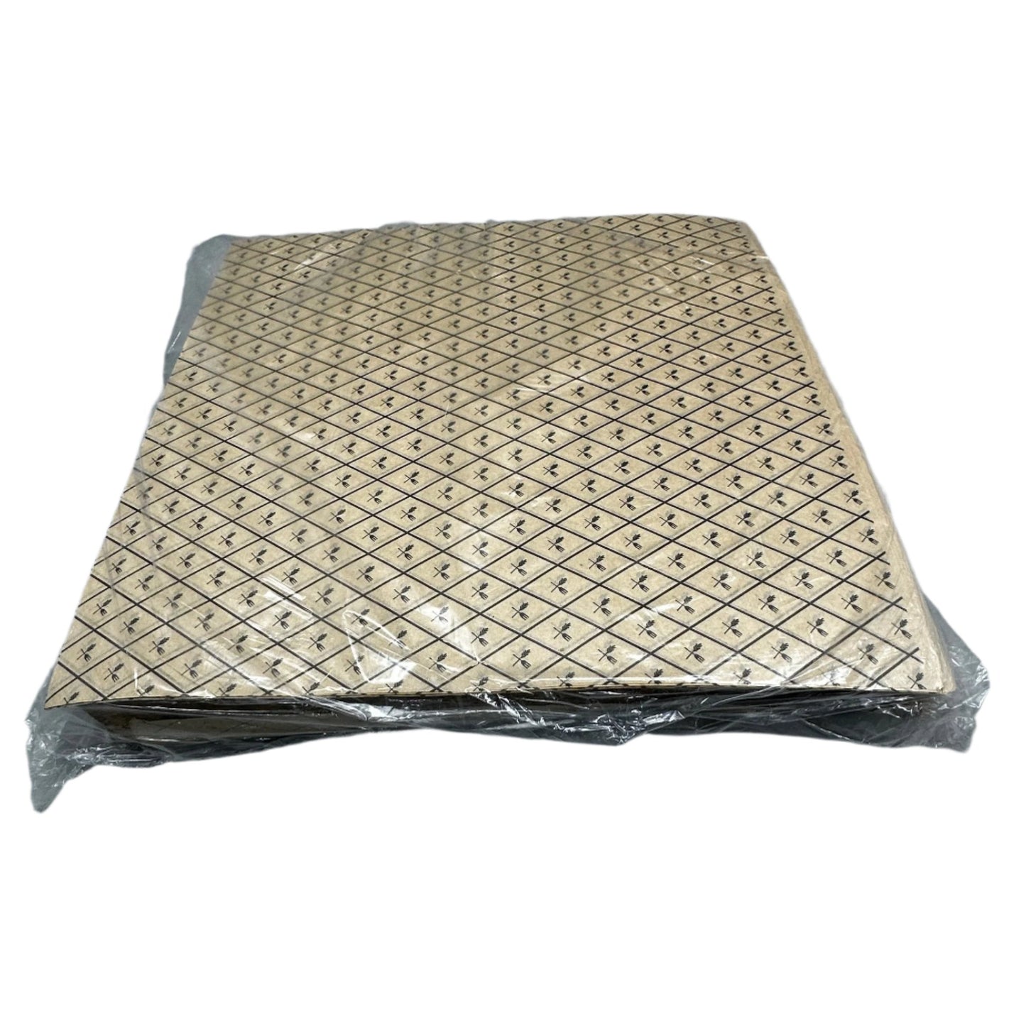 BLATT Food Basket Liners/Sheets, 12'' x 12'' Tan / Black, 1000x ct.