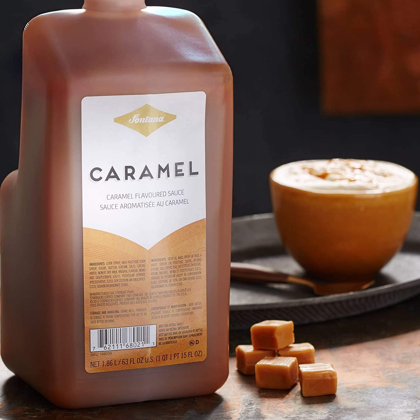 STARBUCKS Fontana Caramel Sauce 1.86 L./ 6 lbs. Shelf Stable Best By: 05/24 (as-is)