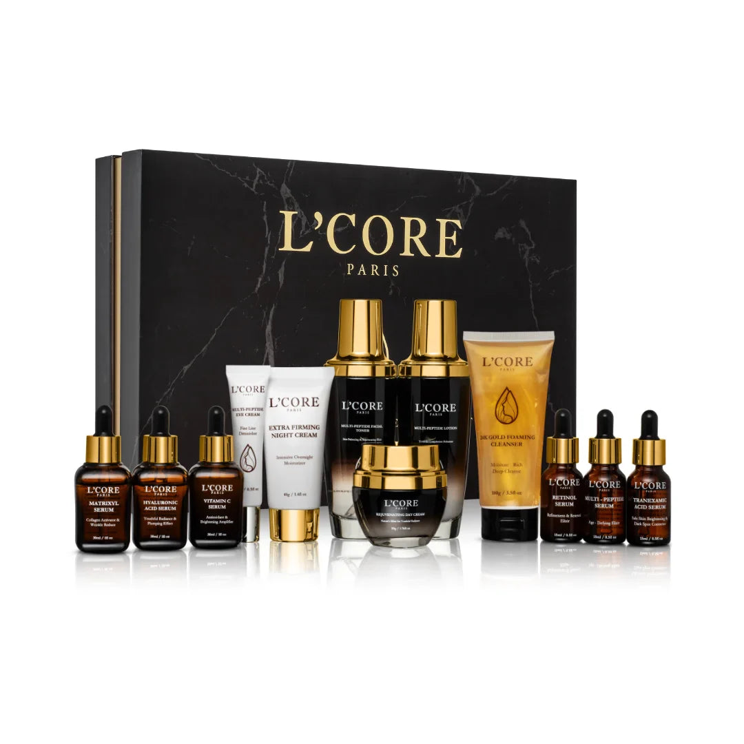 L'Core Paris Ageless Elegance Daily Routine Skincare - exclusive 12 pc. set