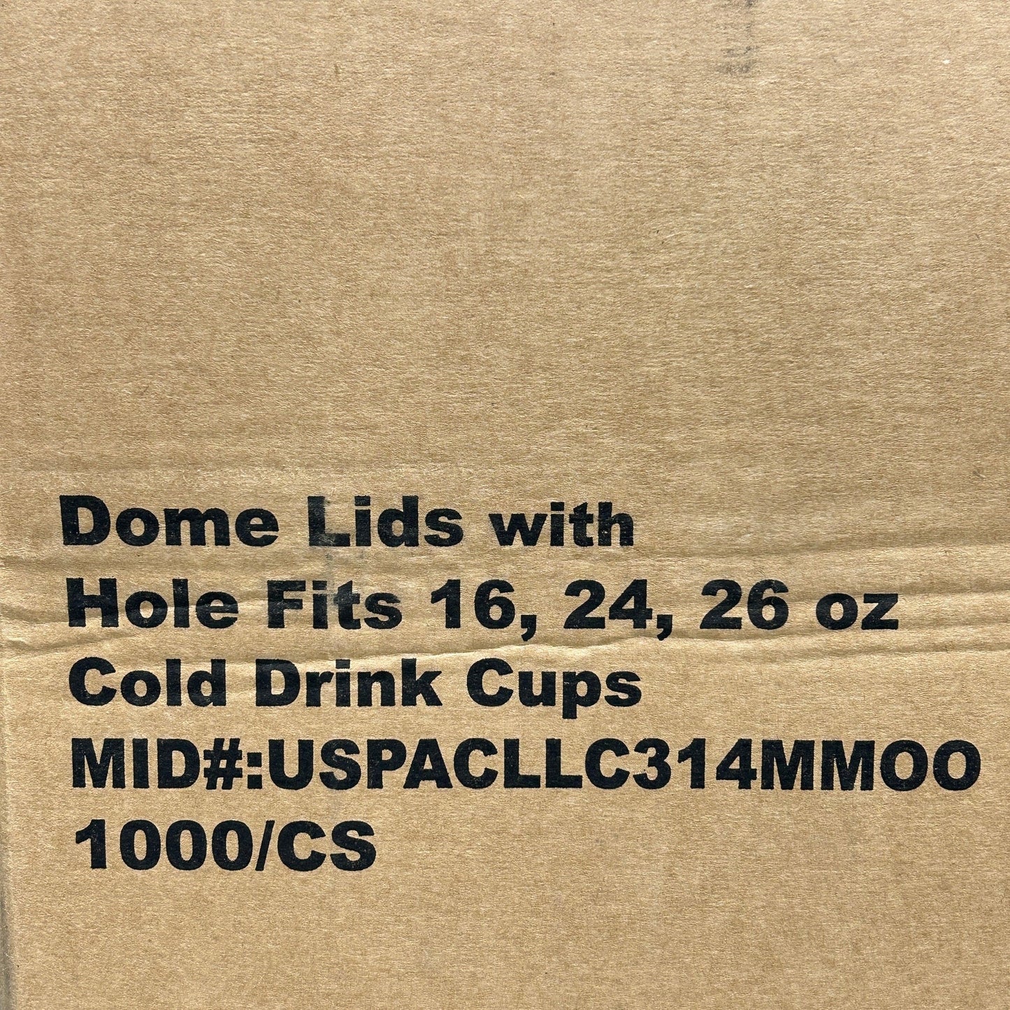 PACTIV EVERGREEN Dome Lids w/ Hole COLD Cup 16, 24, 26 oz Clear 1000 ct Model: USPACLL31
