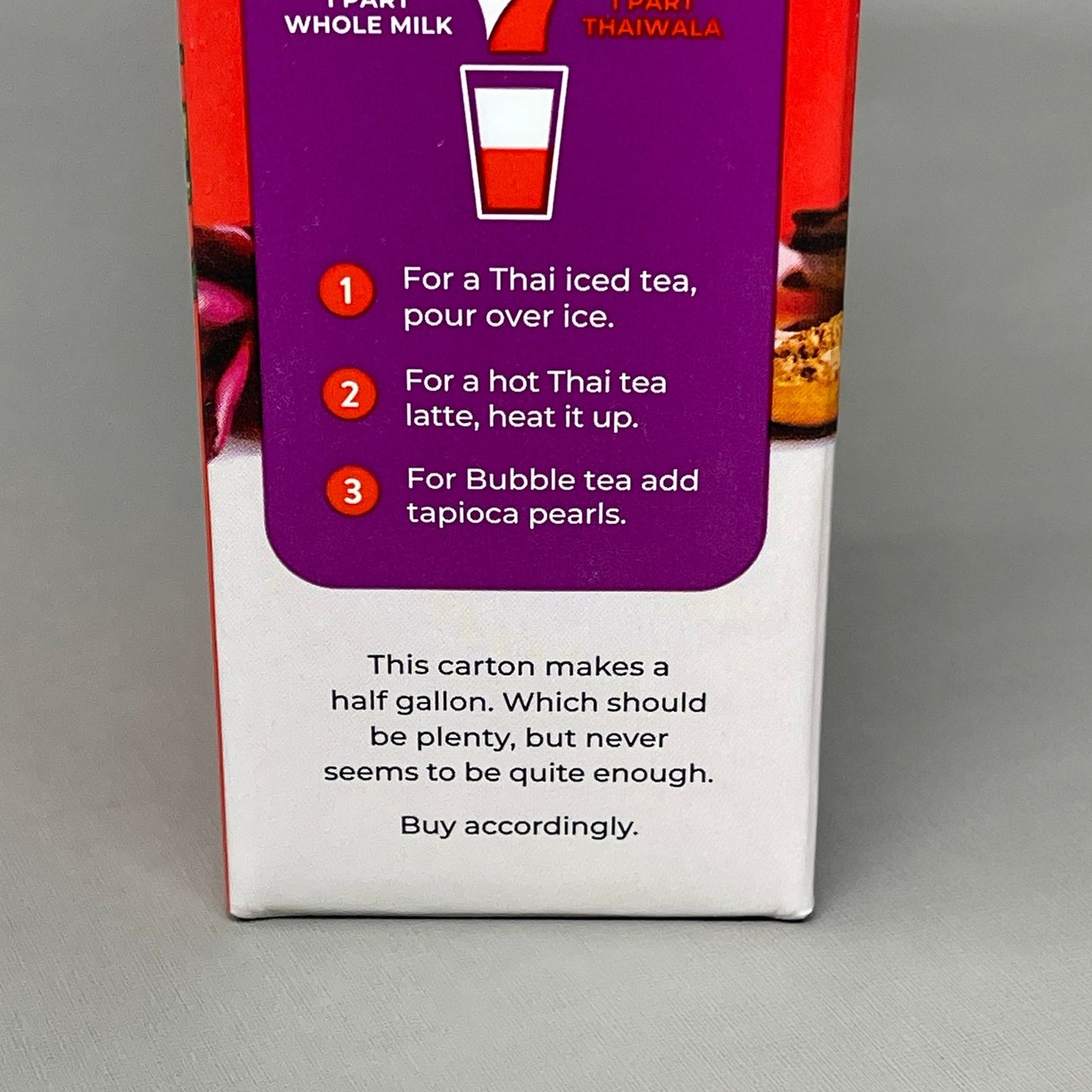 Thaiwala All Natural Thai Tea Black Tea Concentrate Unsweetened 32 FL OZ (1L)Shelf Stable (as-is) BB: 10/23