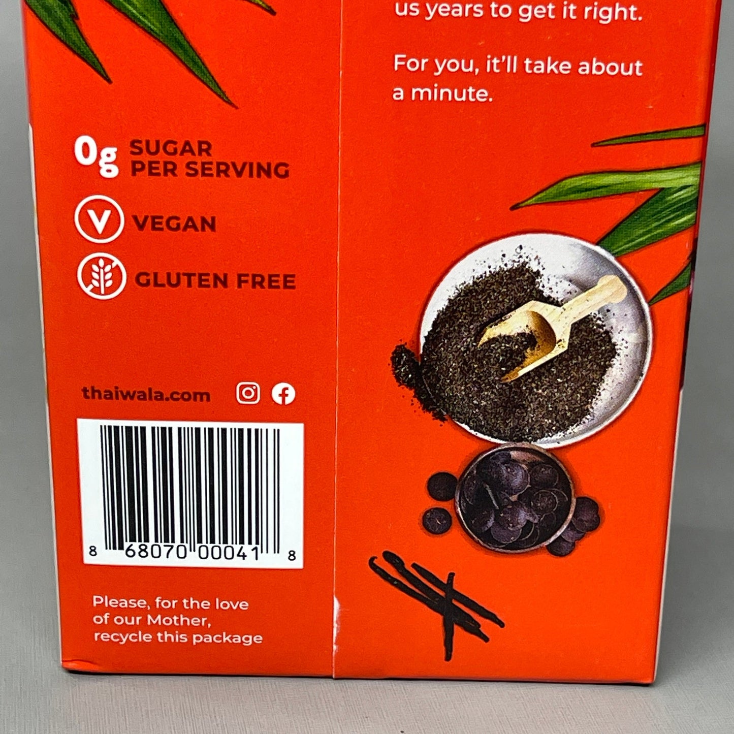 Thaiwala All Natural Thai Tea Black Tea Concentrate Unsweetened 32 FL OZ (1L)Shelf Stable (as-is) BB: 10/23