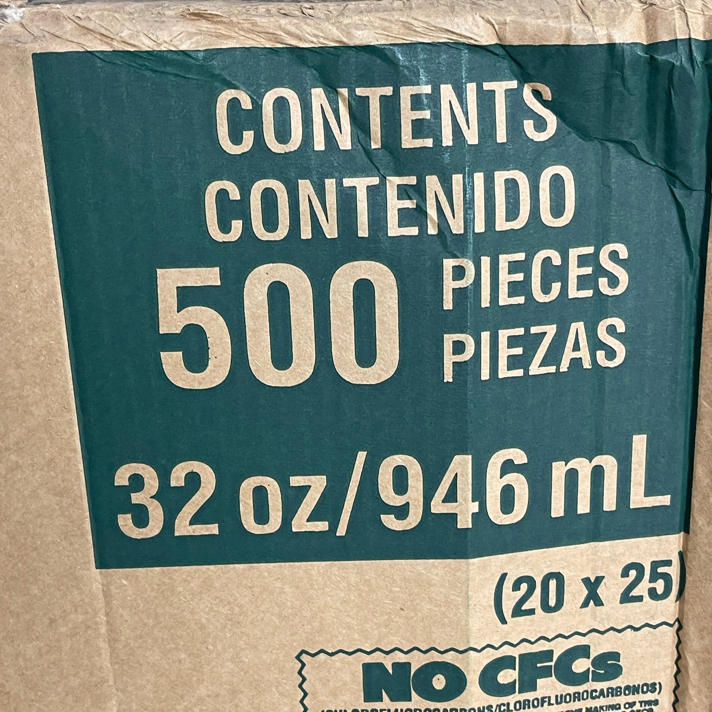 Dart Jcup Foam Cup 32 oz White, Case/ 500 #32TJ32