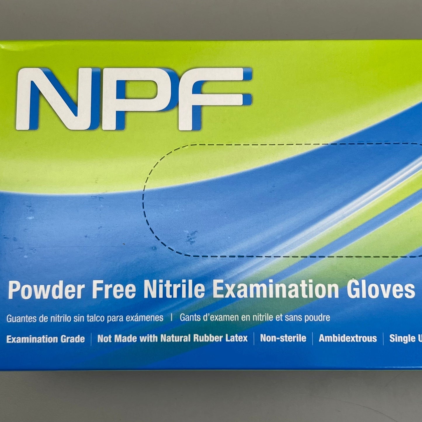 NPF 100ct Nitrile Powder Free Exam Gloves Sz XL Blue