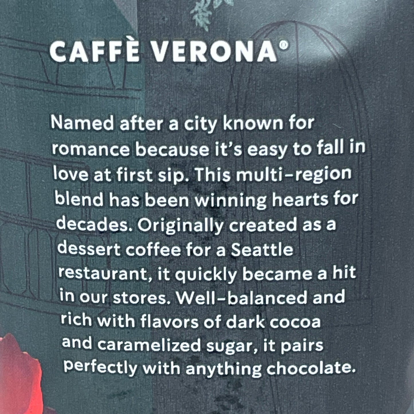 STARBUCKS Caffè Verona Dark Roast Ground Coffee 16 oz. Outdated - CLOSEOUT