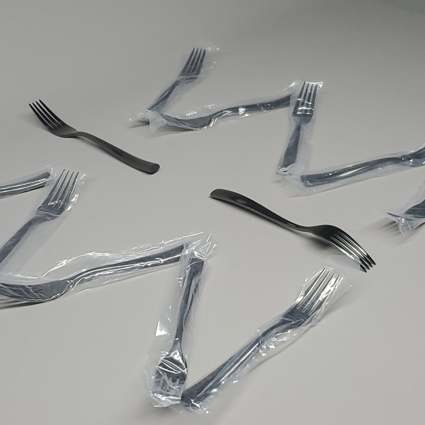 WORLD TABLEWARE - Aspect Salad Fork 12 Pcs. Master's Gauge, Extra Heavy Weight Stainless Steel Size: 7-1/8" Dark Gunmetal PVD Finish