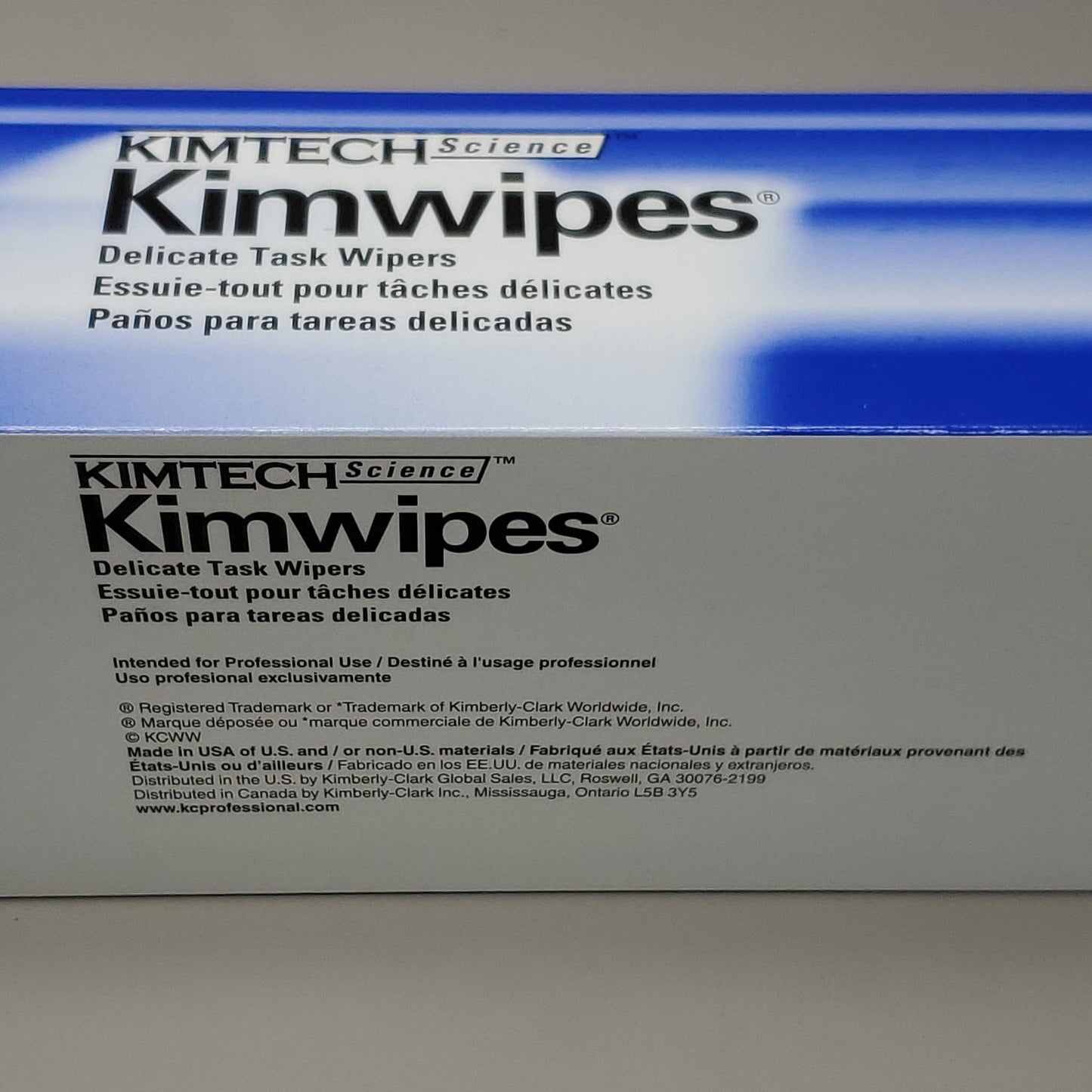 KIM TECH Dry Wipe, White, Box, 2-Ply Tissue, 92 Wipes, 14.4 in x 16.4 in
