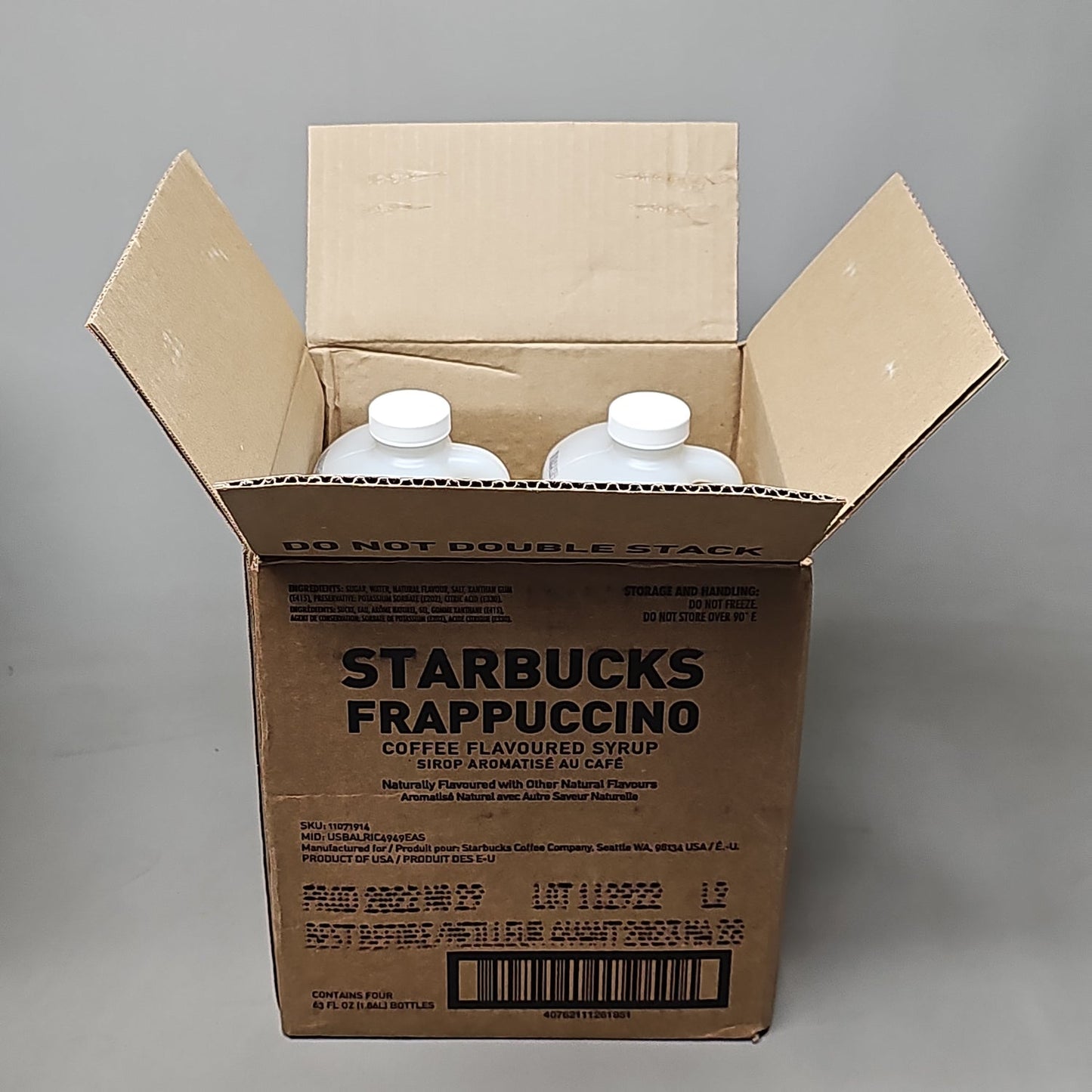 STARBUCKS Frappuccino Syrup COFFEE Flavored Syrup - 1.86 L Shelf Stable (as-is) Best By: 5/24
