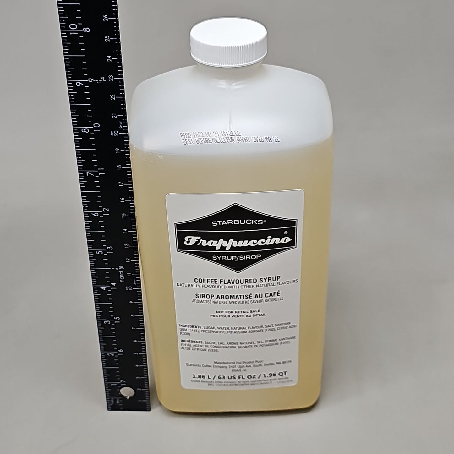 STARBUCKS Frappuccino Syrup COFFEE Flavored Syrup - 1.86 L Shelf Stable (as-is) Best By: 5/24