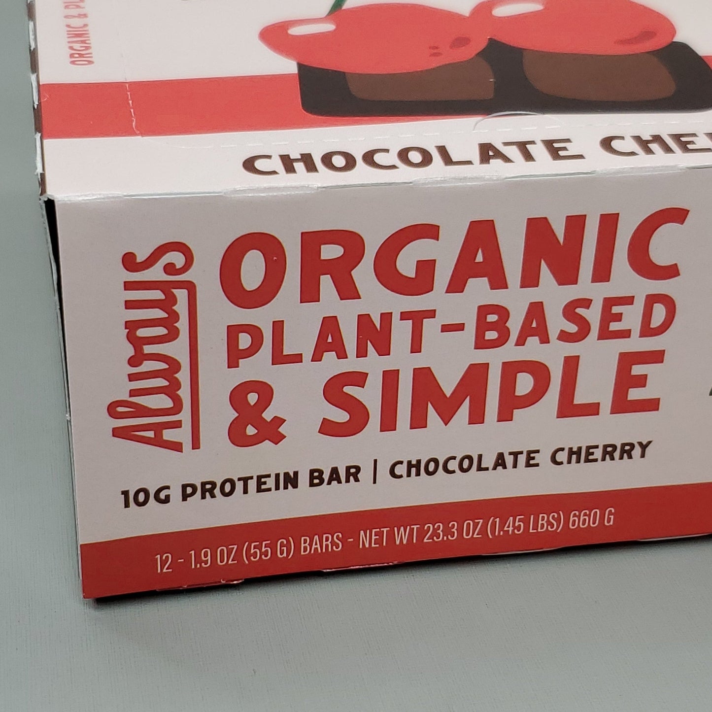 Skout Organic Chocolate Cherry Protein Bars Organic & Plant-Based Ingredients 12x/1.9 oz. Shelf Stable (as-is) Best By: 2/23