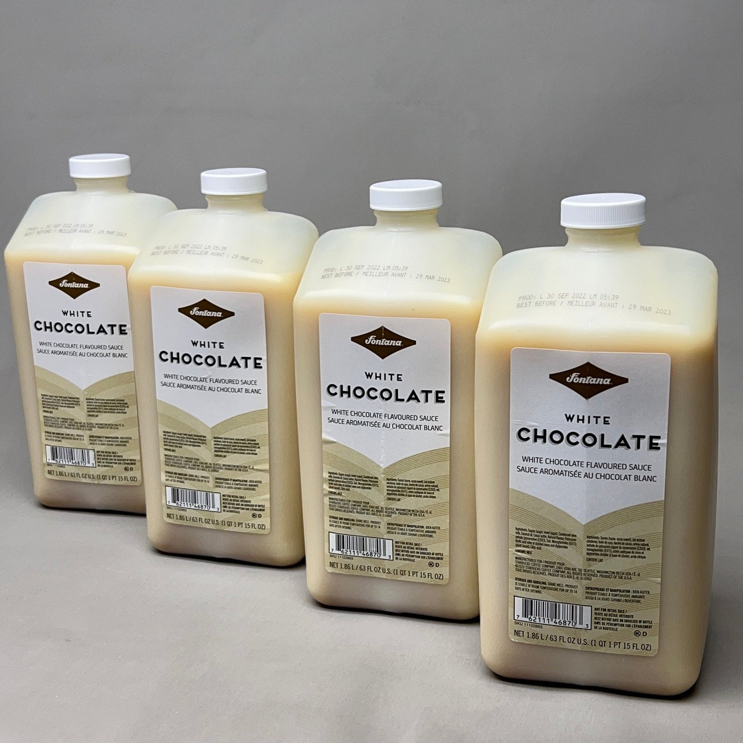STARBUCKS Fontana White Chocolate Sauce - 63 fl.oz. Shelf Stable (as-is) Best By: 12/24