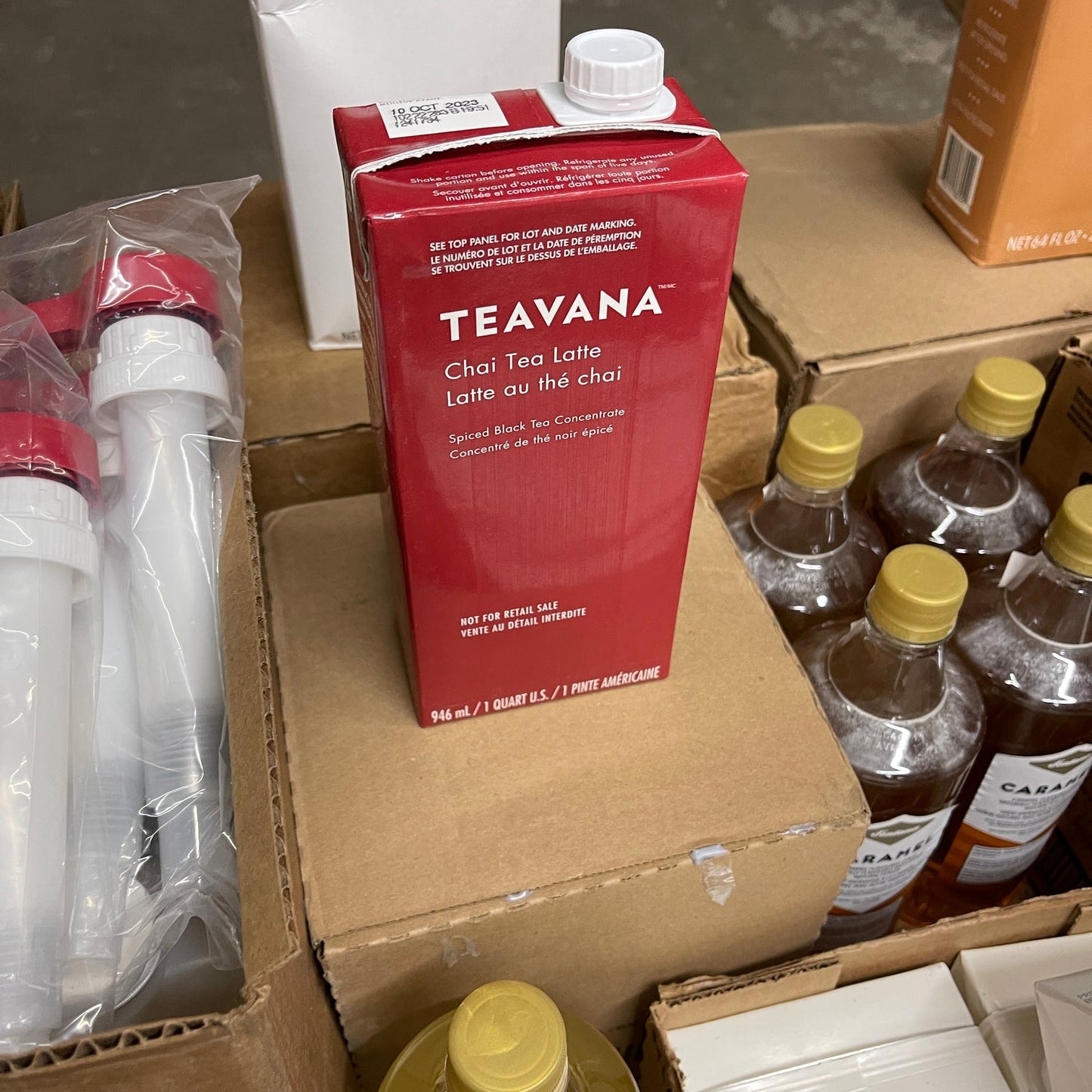 STARBUCKS Teavana Chai Tea latte Spiced Black Tea Concentrate 1 qt Shelf Stable (as-is) Best By: 08/24