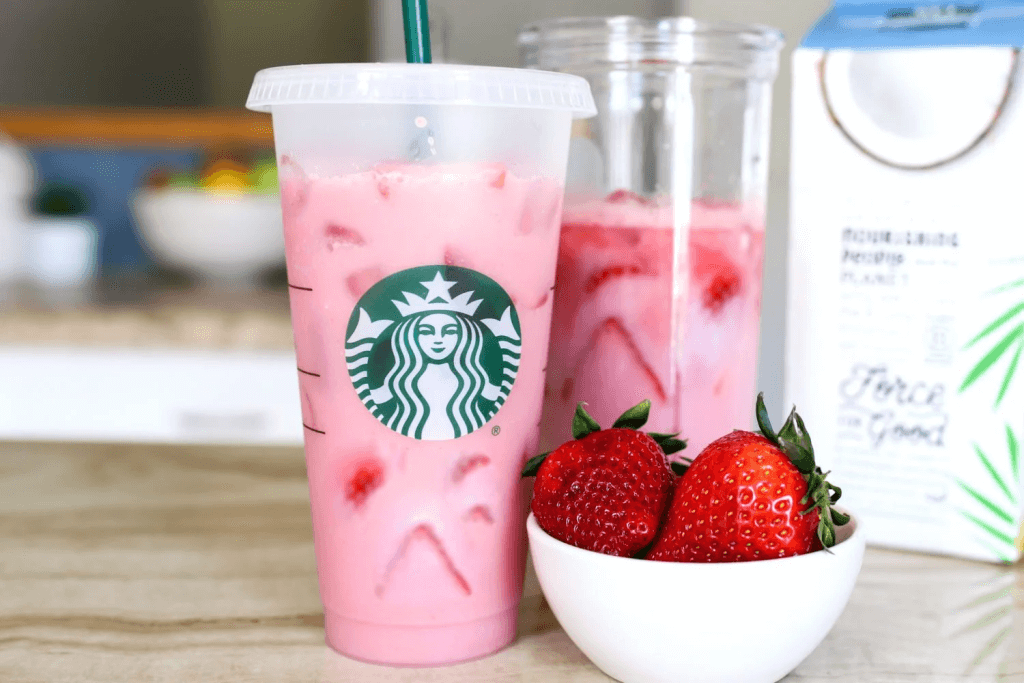 STARBUCKS Strawberry Acai 4x Concentrated Beverage Base Naturally Flavored 1 L. Shelf Stable Best by: 10/25