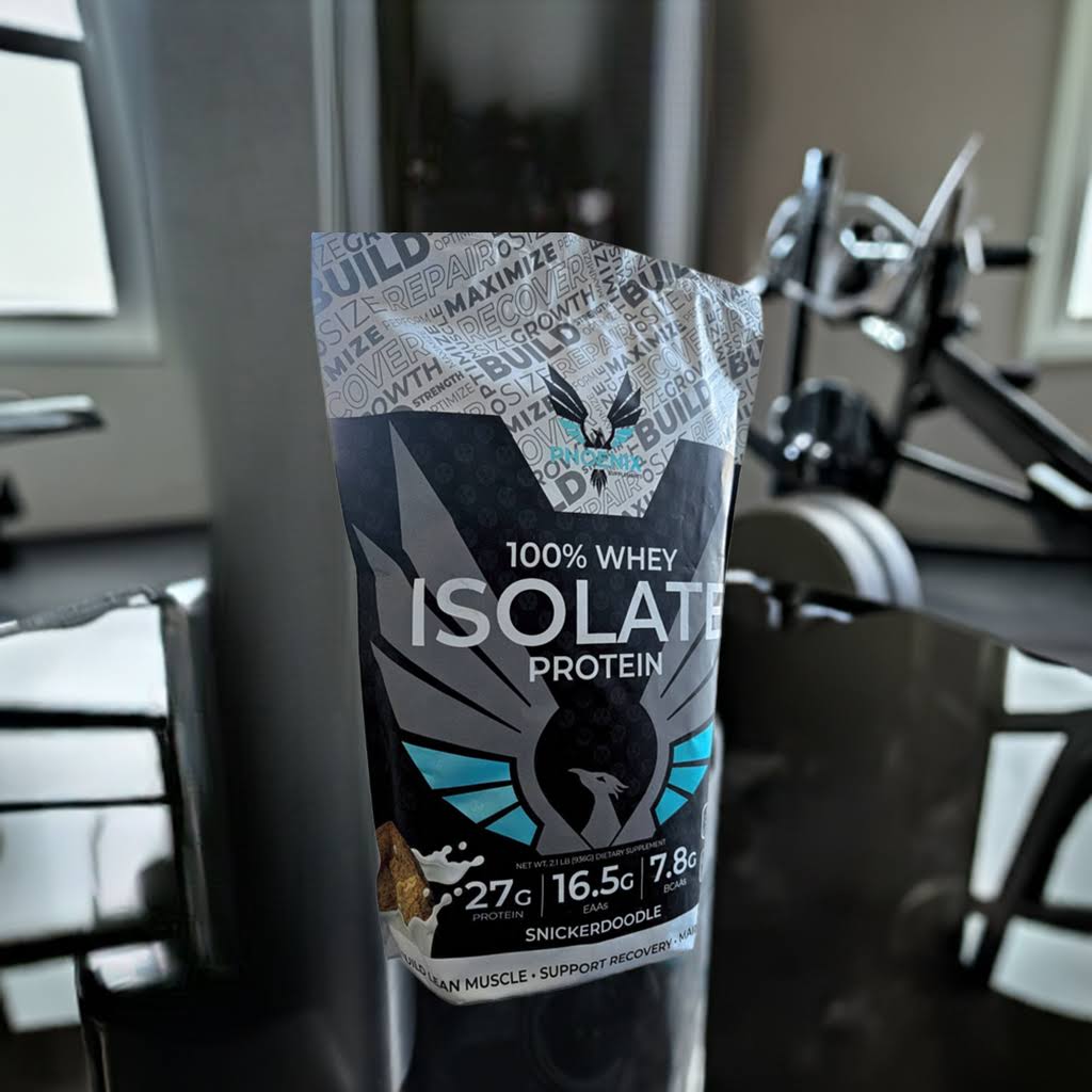 Phoenix Energy Whey Protein Isolate Snickerdoodle 2.15 lbs. 27 g Protein 16.5 g EAAs 7.8 g BCAAs per serving