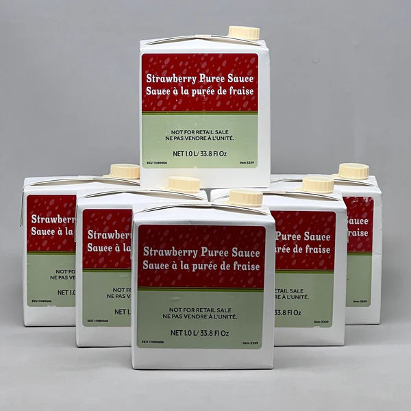 STARBUCKS Strawberry Puree Sauce (33.8 Fl oz / Bottle) Shelf Stable Best By: 10/24 (as-is)
