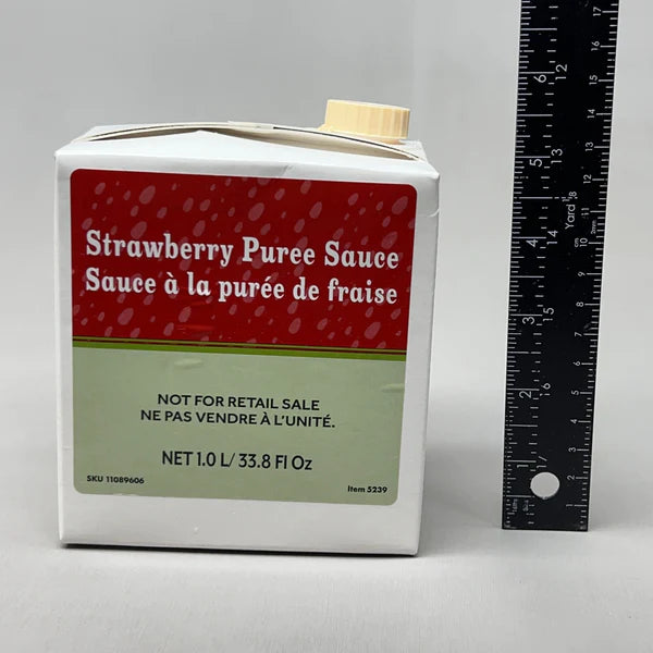 STARBUCKS Strawberry Puree Sauce (33.8 Fl oz / Bottle) Shelf Stable Best By: 10/24 (as-is)