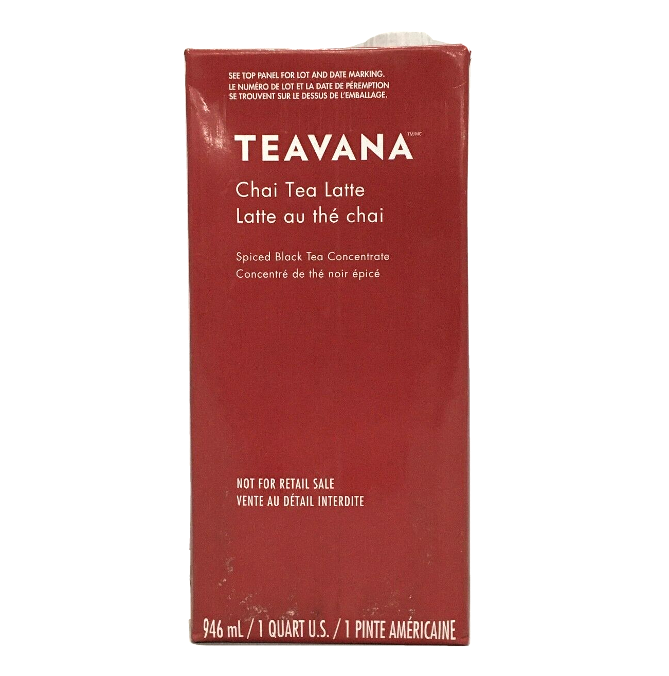 STARBUCKS Teavana Chai Tea latte Spiced Black Tea Concentrate 1 qt Shelf Stable (as-is) Best By: 08/24
