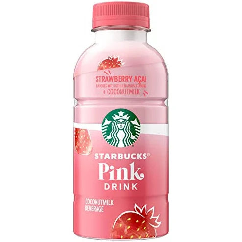STARBUCKS Strawberry Acai 4x Concentrated Beverage Base Naturally Flavored 1 L. Shelf Stable Best by: 10/25