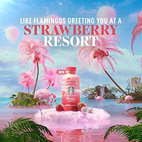 STARBUCKS Strawberry Acai 4x Concentrated Beverage Base Naturally Flavored 1 L. Shelf Stable Best by: 10/25