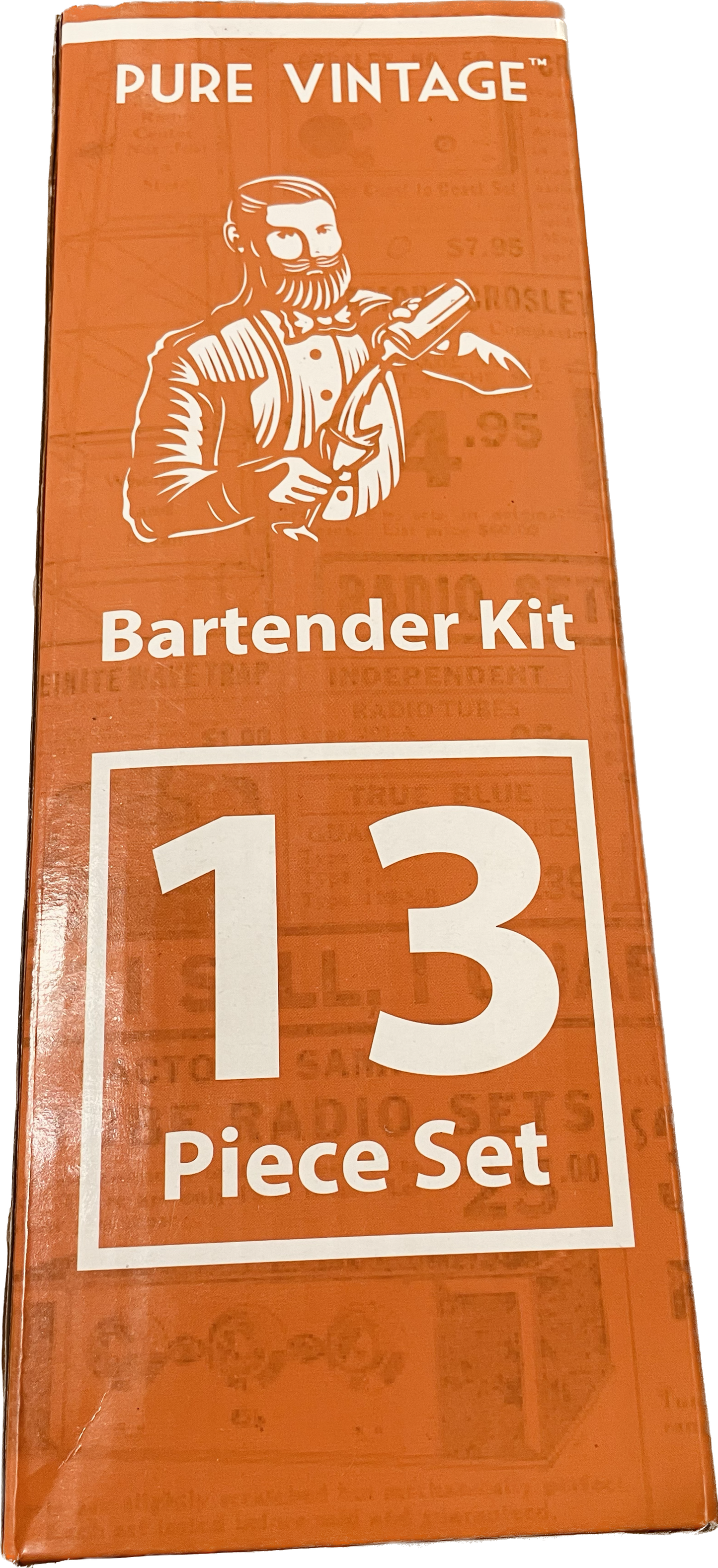 PURE VINTAGE Bartender Kit - 13 Piece Professional Bar Set