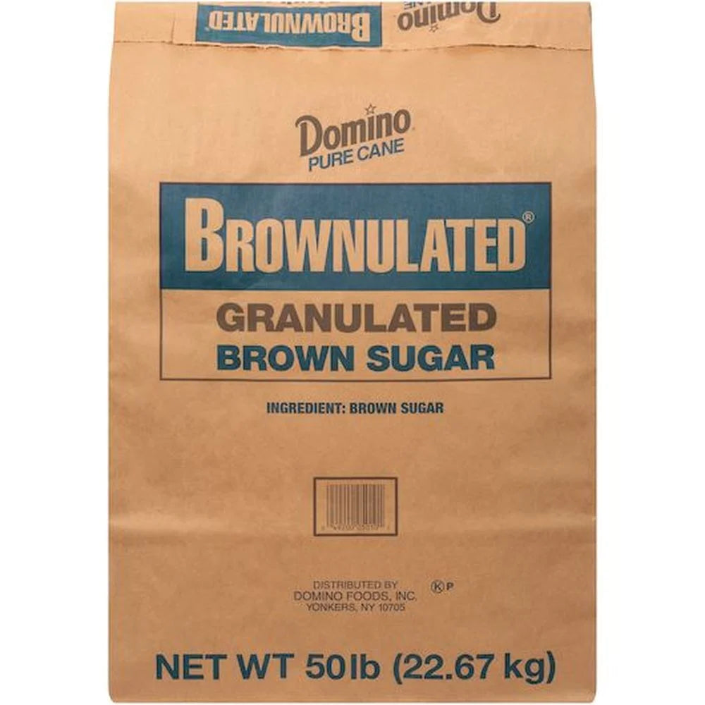 EASY MIX Brown Sugar DOMINO Pure Cane Brownulated Granulated Brown Sugar BULK 50 LBS Shelf Stable (as-is) Model: R2210073