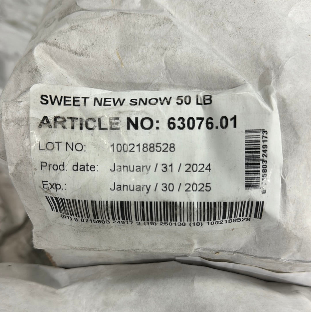 Decorating Powdered Sugar ABEL & SCHAFER Sweet New Snow (BULK) 50 lbs. Best By: 01/25 #63076.01