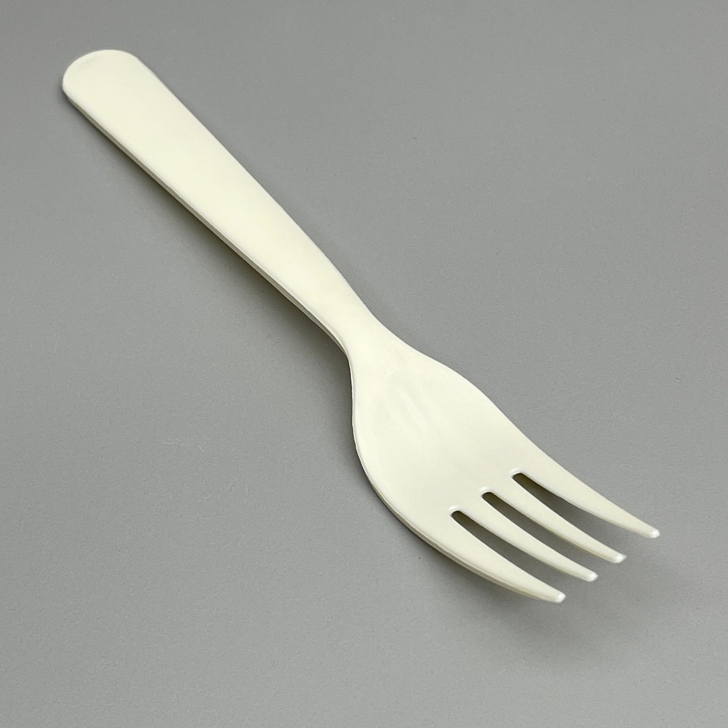 KANAK NATURALS Flexible Plastic Forks 7" 1000/ct Natural Sustainable Heavy Weight Individually Wrapped, Color: Cream  Model: PC6200