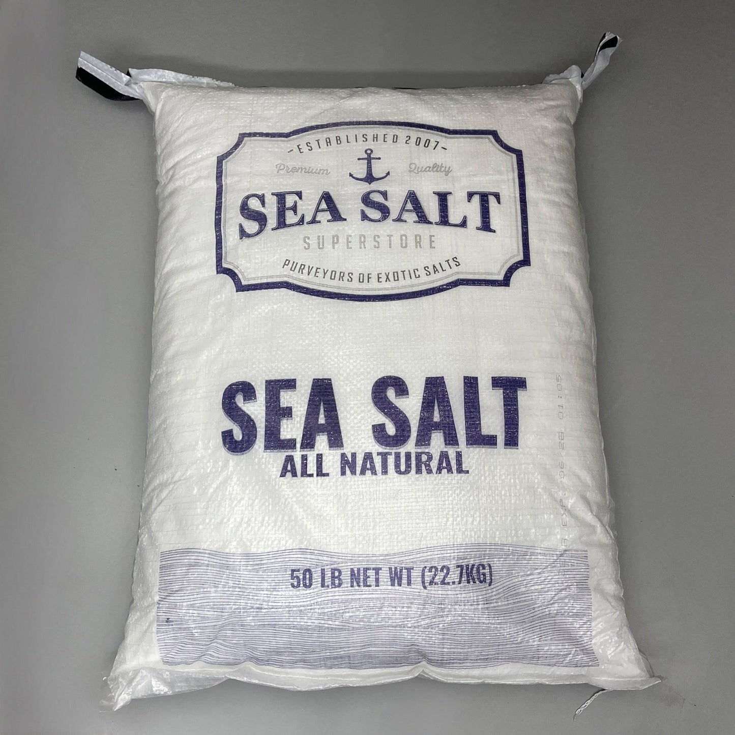 SEA SALT - 50 lbs Non-Iodized, Kosher, Fine Grain Sea Salt for Commercial Use, Food Grade, No Additives, 99.9% Purity