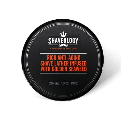 Shave Lather - Rich Anti-Aging, infused with Golden Seaweed by Shaveology 7.0 oz (198g)