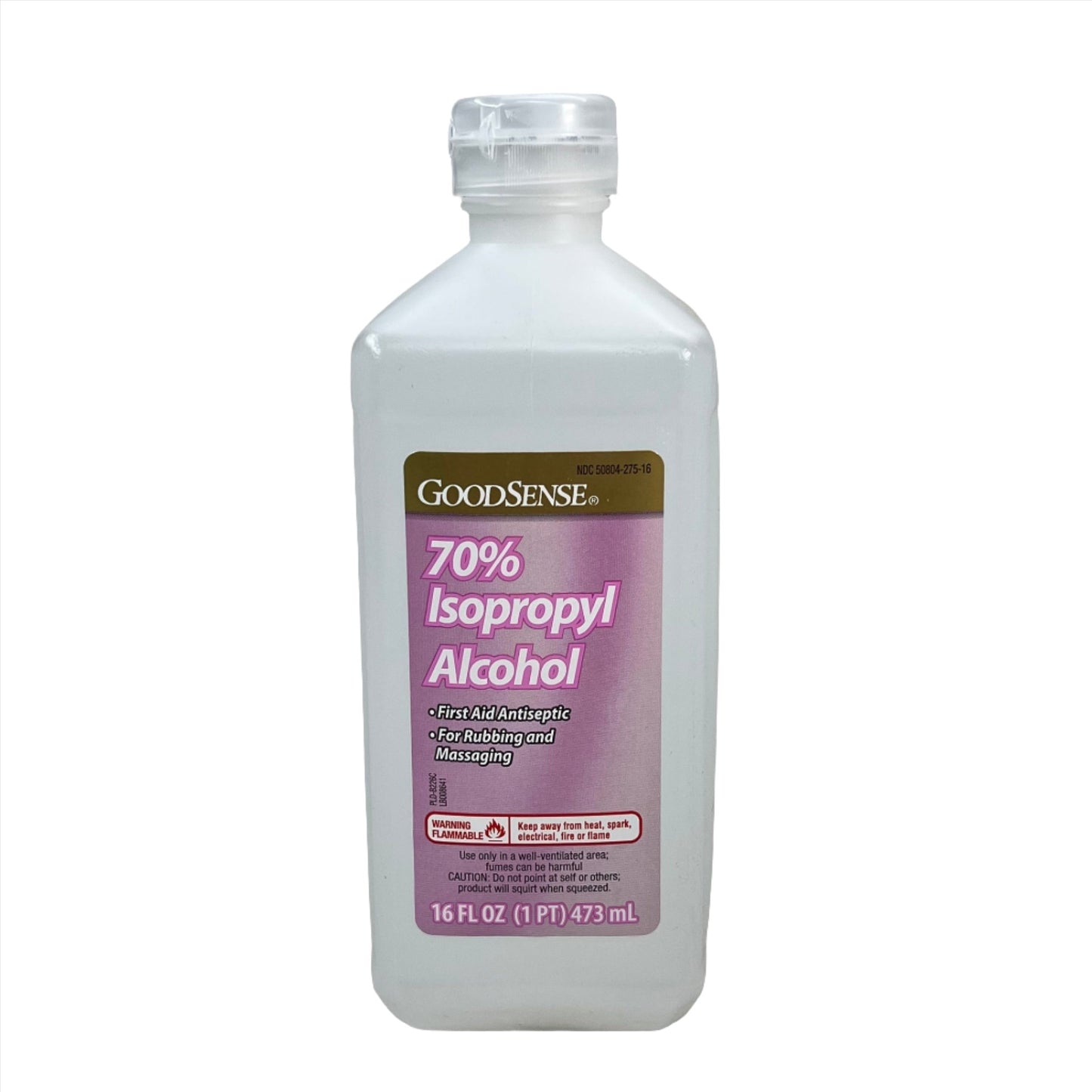 GOODSENSE 70% Isopropyl Alcohol First Aid Antiseptic 16 fl oz Case of 6x ct Shelf Stable Best By: 03/26