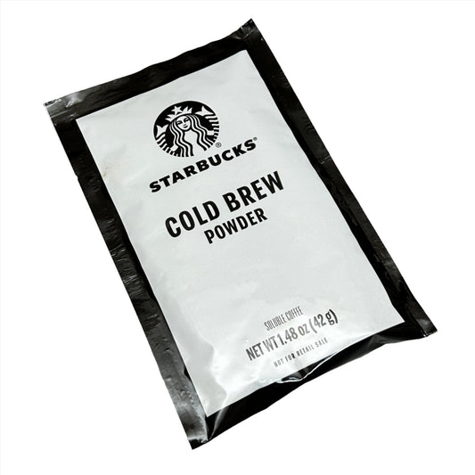 STARBUCKS Instant Cold Brew Powder Concentrate 1.48 Oz pouch makes 2.5 L Best By: 08/24