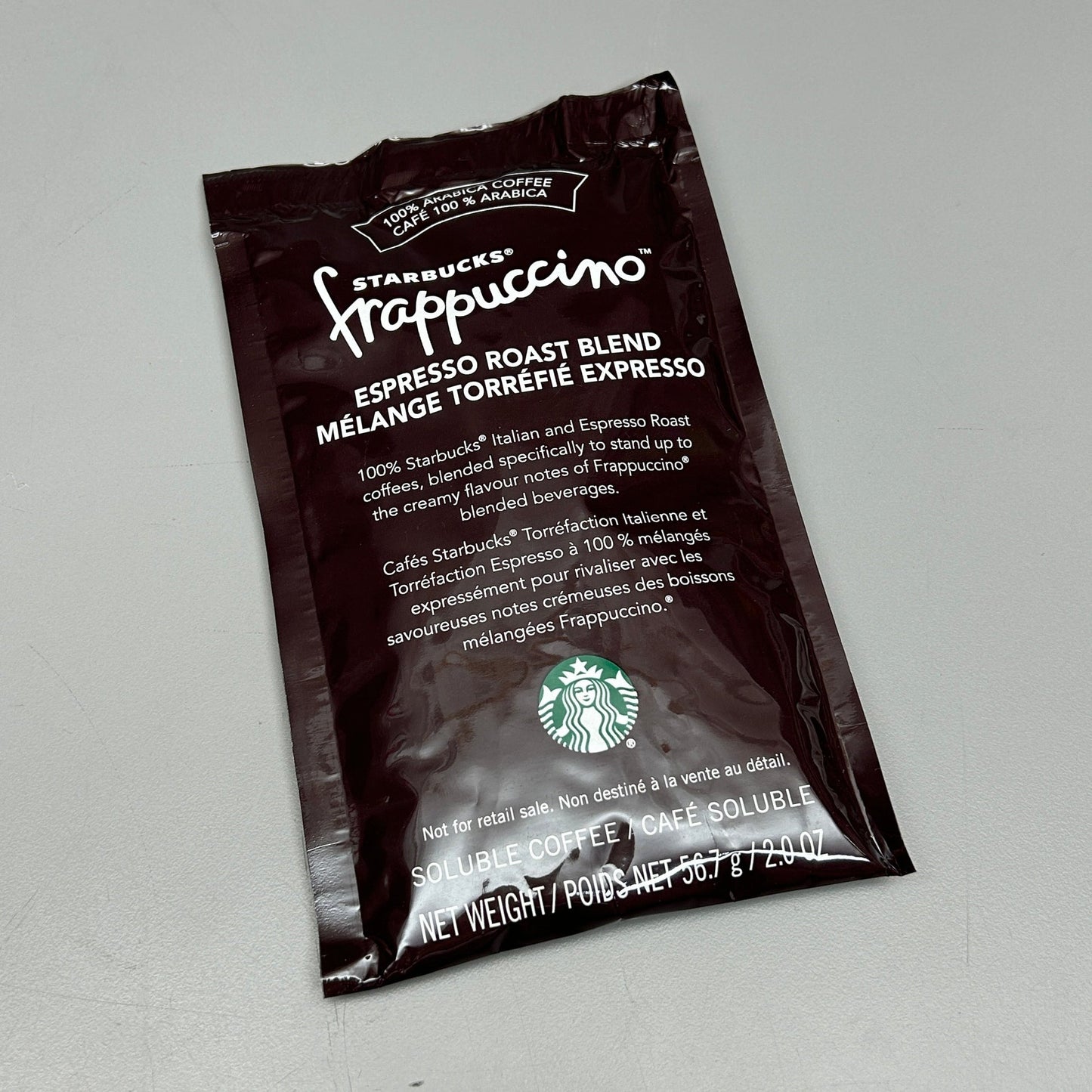 STARBUCKS Frappuccino Espresso Roast Blend Concentrate 2 oz EZ-Pack Best By: 10/24