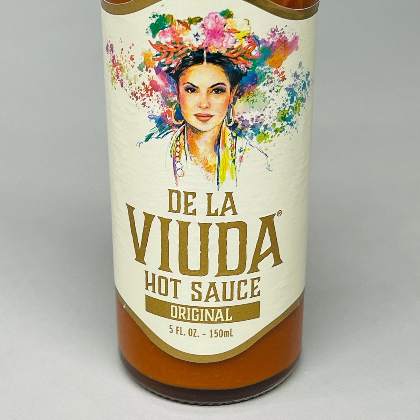 DE LA VIUDA Original Hot Sauce w/ Arbol Chili Peppers 5 fl oz 12 ct. Best By: 03/23